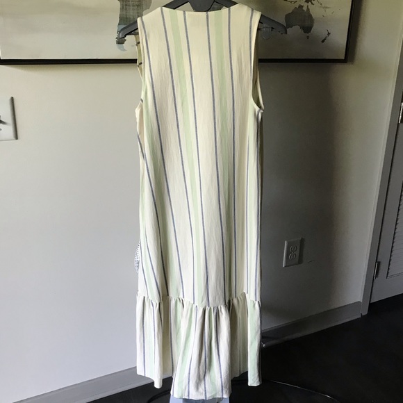 ZARA Rustic Dress with Ruffle Trim. Midi Dress - Picture 2 of 6